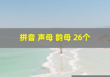 拼音 声母 韵母 26个